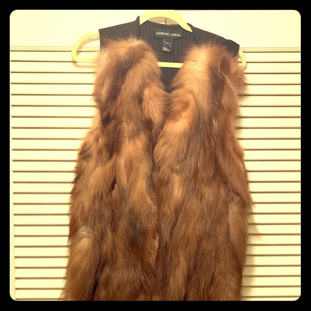 Red Fox Fur Vest 🦊 ~ REAL Fur SZ LG